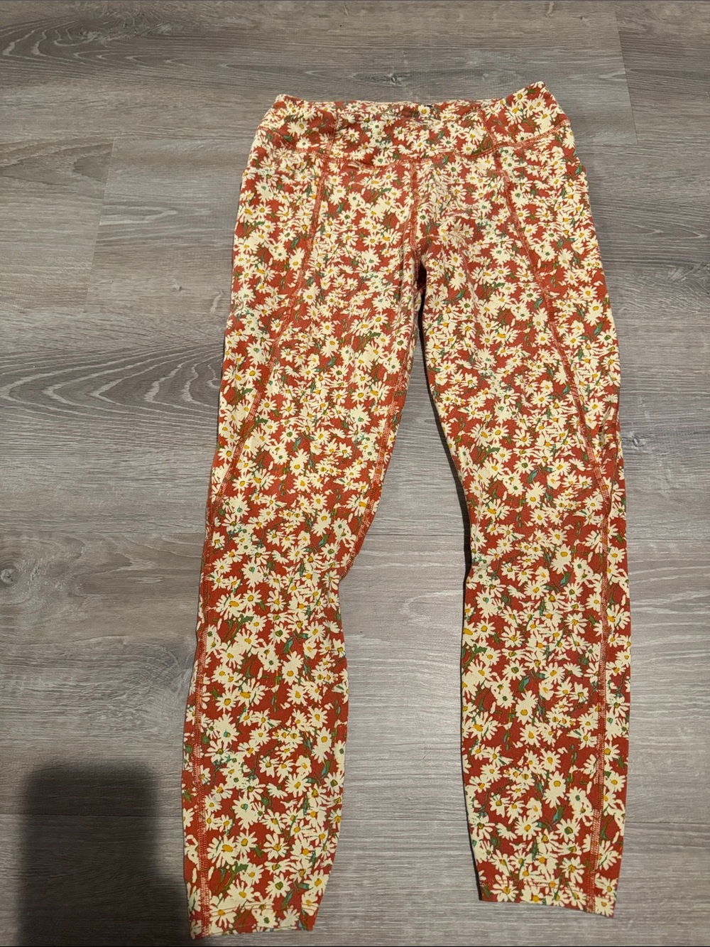 Floral Print Women’s leggings - Rust Daisy